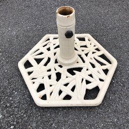 Vintage Cast Iron Patio Umbrella Stand - #BOB