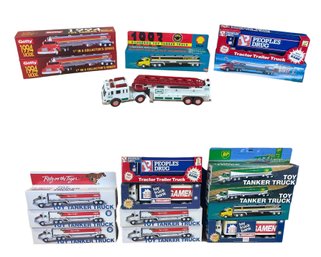 Collection Of Toy Trucks & Coin Banks: Amoco, Exxon, Getty, Hess, People's Drug, Shell & More - #S8-1