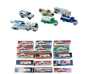 Collection Of Toy Trucks: Hess, Servco & Wilco And Pergament Toy Truck Coin Bank - #S15-1