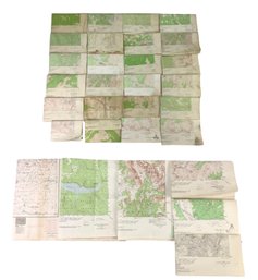 Collection Of Topographical Maps (1930s, 1950-60s): Colorado, Wyoming, Washington, Western US - #S11-5
