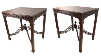 Ethan Allen Newport Pierce Lamp Tables (Set Of 2) - #BR