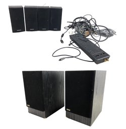 Collection Of Speakers By Onkyo & Signet With Blackout HDP 900 Powercenter Surge Protector - #BT-F