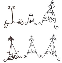 Collection Of Metal Tabletop Art Easels - #S19-2