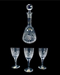 Atlantis Full Lead Crystal Wine Decanter & Wine Glass Set - #S7-2