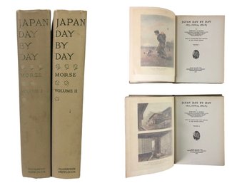 Japan Day By Day 1877, 1878-79, 1882-83 By Edward S. Morse (2-Volume Set), Copyright 1917 - #S7-3