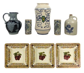 Collection Of German, Grecian & Italian Ceramic Pottery (Including Verger By Williams-Sonoma) - #S11-1