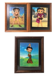 Framed Betty Boop Reverse Painted Animation Cels - #R1