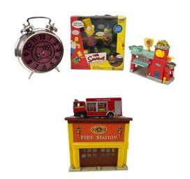 Fisher Price Play Family Fire Station, The Simpsons RC Bart Simpson, Hello Kitty Clock & More - #S2-4