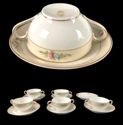 Noritake Nippon Sedan 2-handle Porcelain Teacups & Saucers - #S2-4