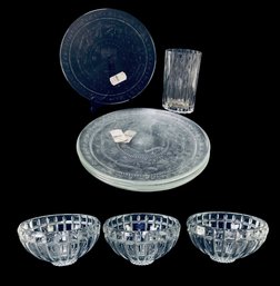 Neumann Markus Chanukah Plates (4), Godinger Lead Crystal Bowls & Crystal Vase - #S7-2
