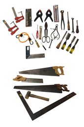 Vintage Hand Saws, Wood Chisels, Clamps & More - #W1