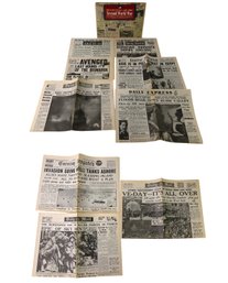 Headlines Of The Second World War: 10 Full-Size Newspaper Replicas - #S8-4