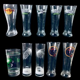 Collection Of Pilsner Beer Glasses: Samuel Adams, Banana Bread Beer & More - #S17-3