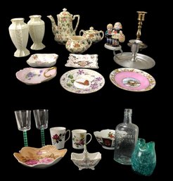 Collection Of Bone China, Porcelain, Blown Glass, Pewter & More - #S2-1