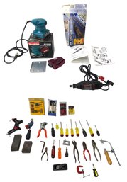Makita Finishing Sander, Dremel Moto-Tool, Rapid Load Set & Assorted Hand Tools - #S14-3