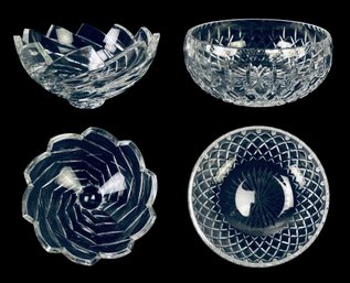 Decorative Royal Doulton Crystal Bowl (England) & Cut Lead Crystal Bowl - #FS-2
