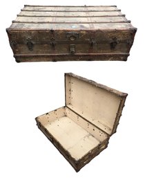 Antique Steamer Trunk By Drucker Trunk - #BR