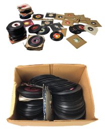 Collection Of 45 RPM Vinyl Records: Queen, Journey, The Allman Brothers & More - #W1