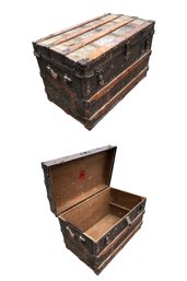 Antique Crouch & Fitzgerald New York Steamer Trunk - #BR