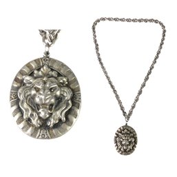 Embossed Lion Head Statement Necklace - #S14-2