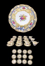 Royal Albert Valentine Crown China Teacups, Saucers, Bread & Butter Plates - #S23-3