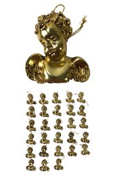 Collection Of Gold Tone Angel Ornaments - #S6-2