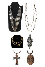 Collection Of Costume Jewelry Necklaces - #JC-L