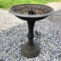 Aluminum & Metal Pedestal Birdbath - #BOB