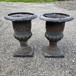 Fiberglass Garden Urn Planters (Set Of 2) - #BOB