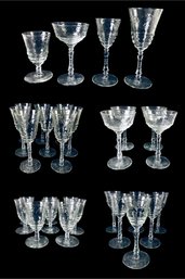 Collection Of Libbey Rock Sharpe Stemware - #S18-2
