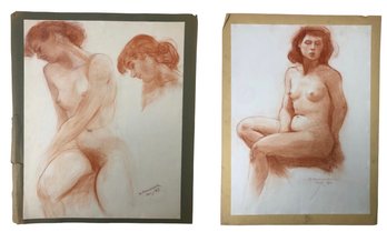 1986-87 Signed A. Neumark Pastel Female Nude Studies - #S11-6