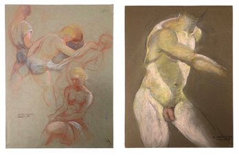 1987-88 Signed A. Neumark Pastel Nude Studies - #S11-6