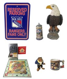 Monopoly 70th Edition Game, Disney Mug, Beauty & The Beast Figure, NY Rangers Sign & More - #S7-2