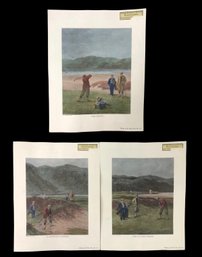 Collection Of Antique Golf Engraving Replicas By Old World Prints Ltd. - #S28-3