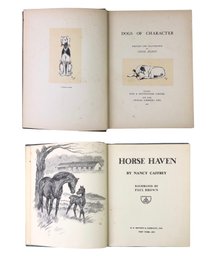 DOGS OF CHARACTER By Cecil Aldin, 1st Ed. & HORSE HAVEN By Nancy Caffrey, 1st Ed. - #S12-3