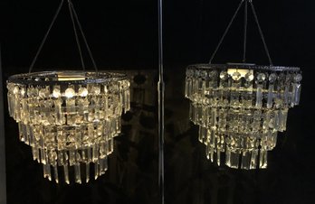 Faux Crystal Illuminated Chandeliers (Set Of 2) - WORKS - #S11-6