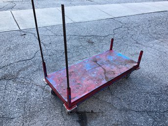 Industrial Red Metal Cart - #LSOB