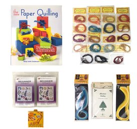 Collection Of Quilling Craft Kits, Papers, Tool Set & Book - #S13-2