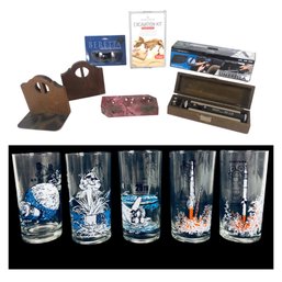 Rocketdyne 25th Anniversary Drinking Glasses, Marble Desk Organizer Dish & More - #S14-2