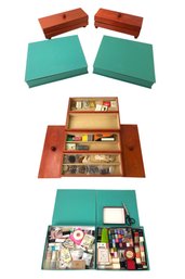 Collection Of Sewing Boxes With Contents - #S2-3