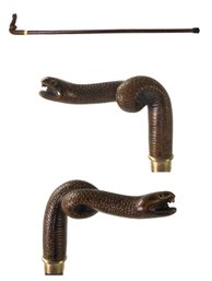 Coiled Cobra Snake Walking Stick - #SW-9