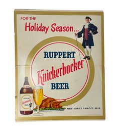 For The Holiday Season Ruppert Knickerbocker Beer Cardboard Standee Display Sign - #SW-4