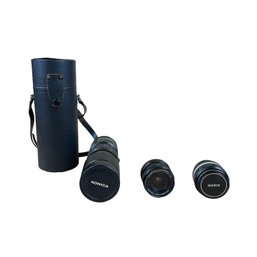 Konica Zoom Hexanon AR 80-200mm F3.5, 57mm F1.4 & 28mm F3.5 Camera Lenses - #FS-1