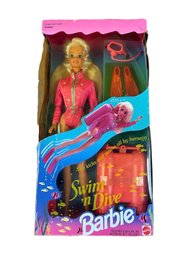 Vintage 1993 Swim 'n Dive Barbie Doll By Mattel, FACTORY SEALED - #S9-2