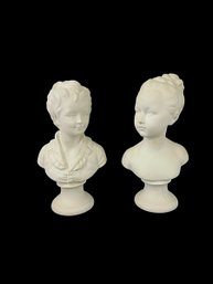 Limoges France Porcelain Busts By Camille Tharaud (Set Of 2) - #S2-4