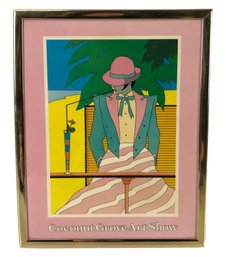 1980s Coconut Grove Art Show Fine Art Print, Framed - #C3