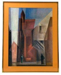 Framed Offset Lithograph 'Arch Tower I' By Lyonel Feininger - #2