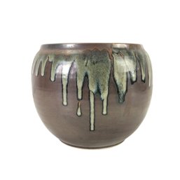 Green Drip Glaze Ceramic Planter Pot - #S8-2