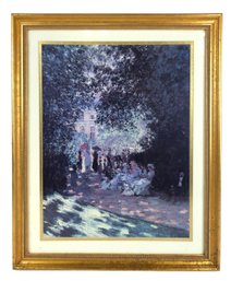 Gilt Framed 'Parc Monceau Paris' Off-Set Lithograph By Claude Monet - #A10