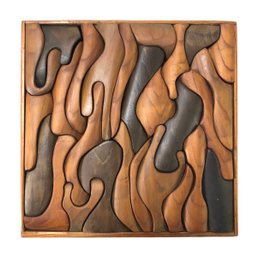 Vintage Abstract Carved Wood Jigsaw Puzzle - #JC